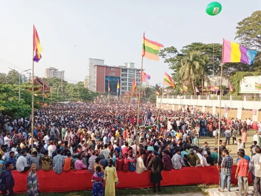 জব্বারের বলী খেলা দেখতে আজ মঙ্গলবার বিকেলে দর্শকদের ভিড়