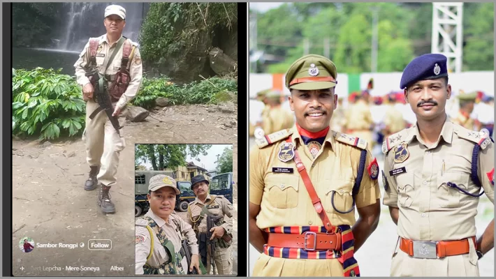 আসাম পুলিশের পোশাক। ছবি: আজকের পত্রিকার ফ্যাক্টচেক