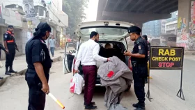 ঢাকার প্রবেশপথ: উত্তরার পয়েন্টগুলোয় চেকপোস্ট বসিয়ে র‍্যাব-পুলিশের তল্লাশি