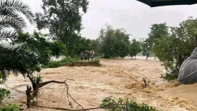 ঢল-বর্ষণে নালিতাবাড়ী প্লাবিত, পানিবন্দী কয়েক হাজার পরিবার 