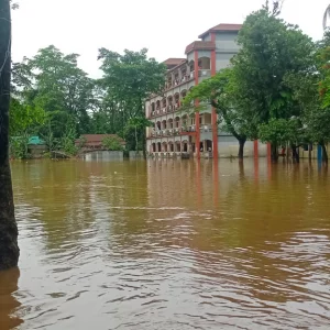 পাহাড়ি ঢল ও ভারী বৃষ্টিতে বিপর্যস্ত গোয়াইনঘাট, প্লাবিত ৭০ শতাংশ এলাকা