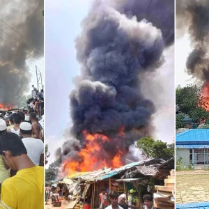 দেড় ঘণ্টার চেষ্টায় রোহিঙ্গা ক্যাম্পের আগুন নিয়ন্ত্রণে, পুড়ল ২ শতাধিক ঘর