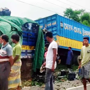 ঢাকা-চট্টগ্রাম মহাসড়কে ট্রাক-কাভার্ডভ্যান সংঘর্ষে ২ জন নিহত