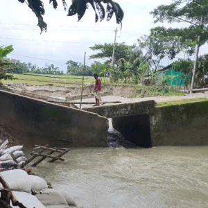 কালভার্ট ধসে লক্ষ্মীপুর-সোনাপুর সড়কে যোগাযোগ বিচ্ছিন্ন