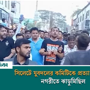 সিলেটে যুবদলের কমিটিকে প্রত্যাখ্যান করে নগরীতে ঝাড়ুমিছিল