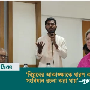 ‘বিপ্লবের আকাঙ্ক্ষাকে ধারণ করে একটা সংবিধান রচনা করা যায়’–নুরুল হক নুর