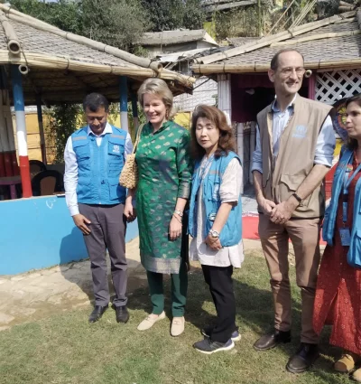  Queen of Belgium visits Rohingya camp.  Photo: Today's Newspaper